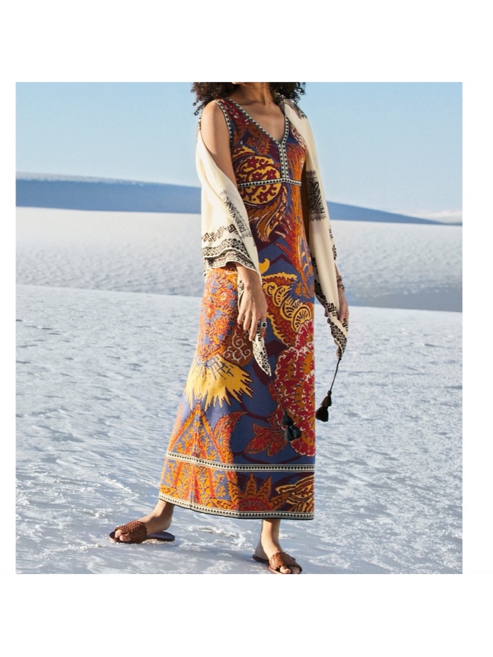 Peruvian Connection Espanola Jacquard Maxi Dress • Size Large